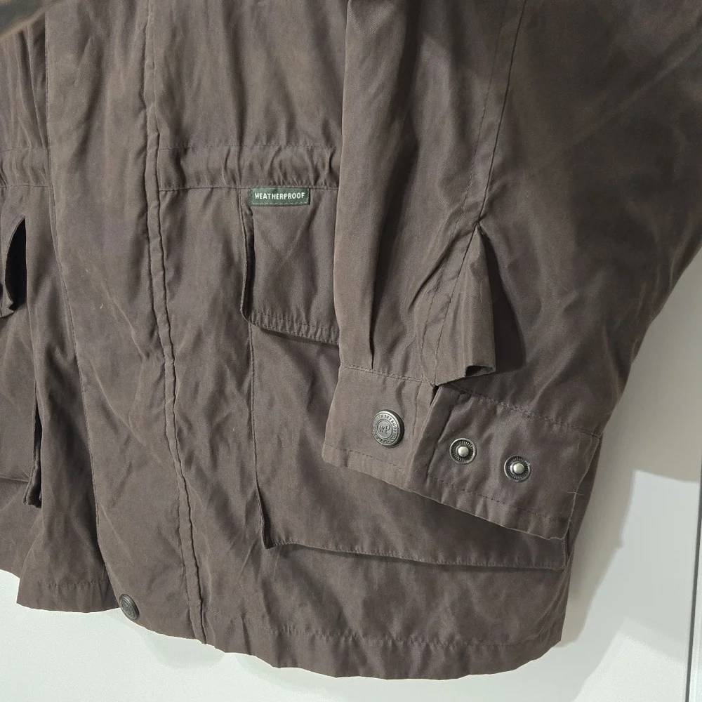 Weatherproof Faux Suede Jacket Brown XL Men’s Vintage Quilted Lining Fleece Coat - Picture 13 of 14